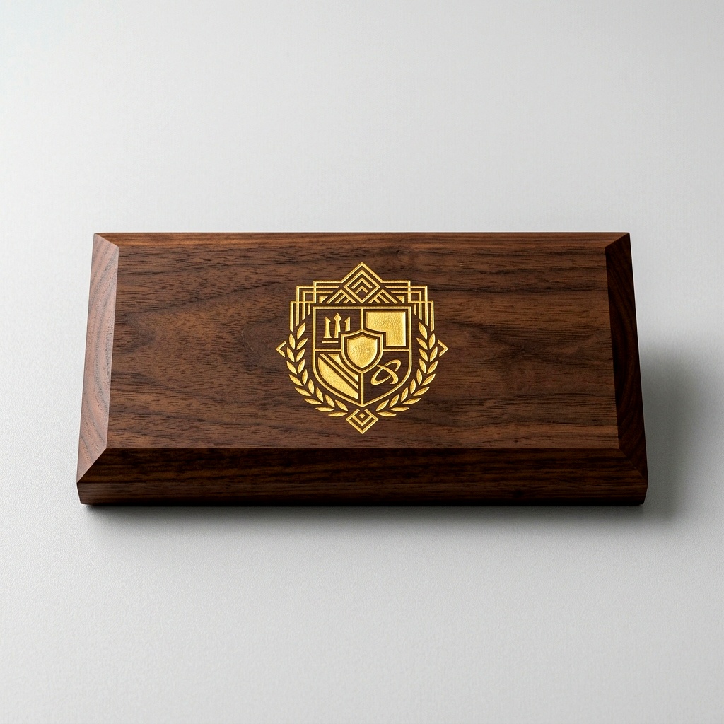 CNC V-Carved Solid Walnut Name Plate