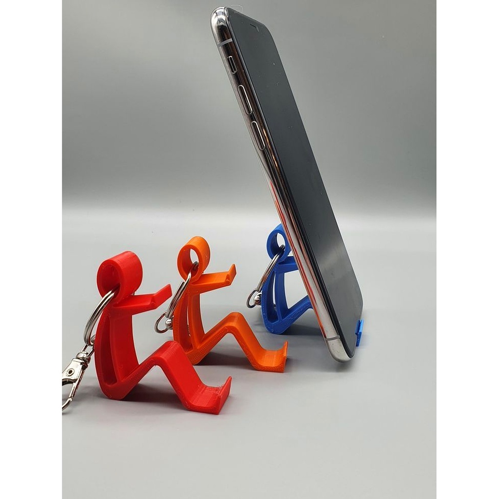 3D Printed Climbing Figure Smartphone Stand Trio