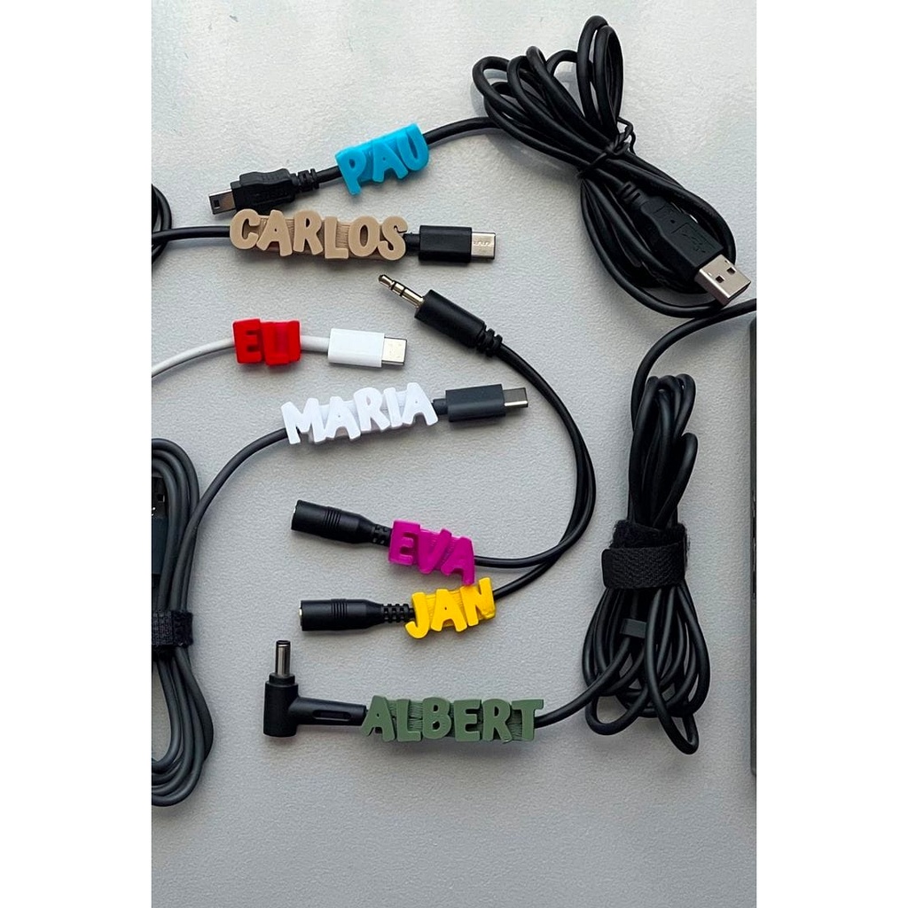 3D Printed Custom Cable Label Clip Set