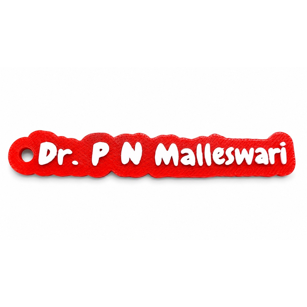 3D Printed Custom Oval Name Badge