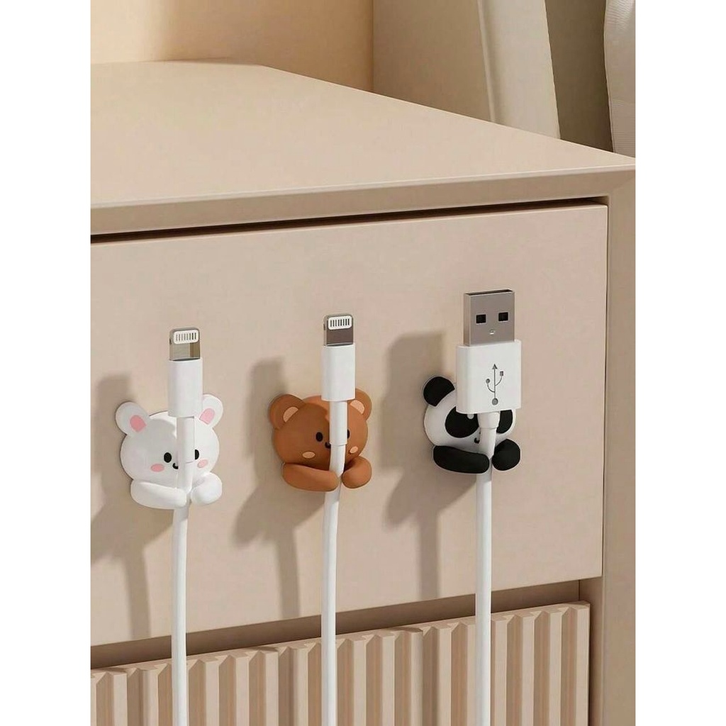3D Printed Cute Animal Cable Organizer Clips