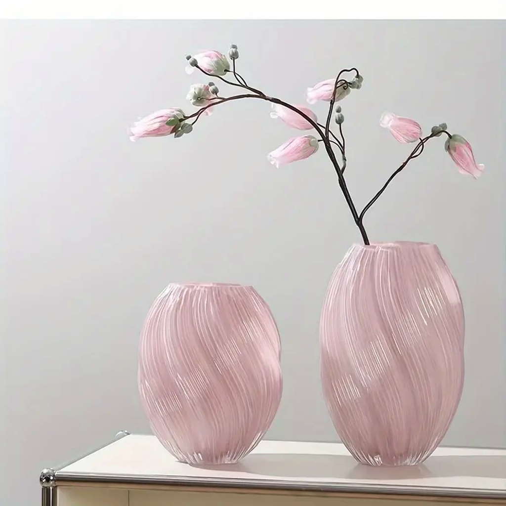 3D Printed Fluted Spiral Flower Vase Pair