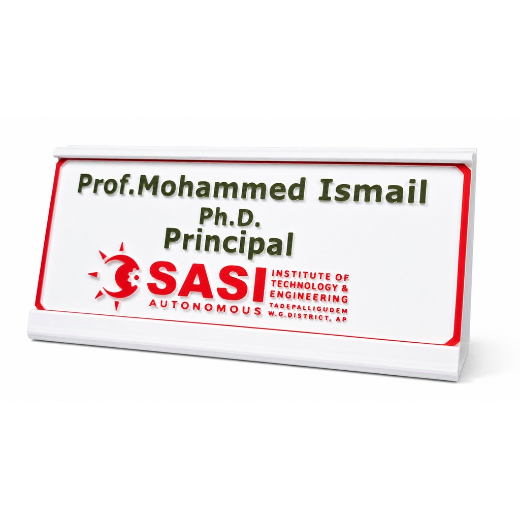 3D Printed Institutional Desktop Nameplate