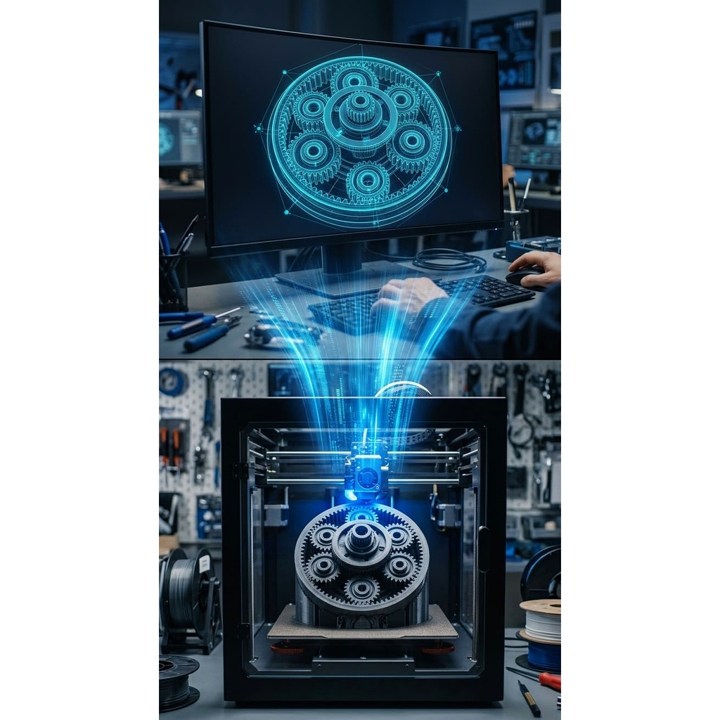 3D Printed Sci-Fi Reactor Core Art Model