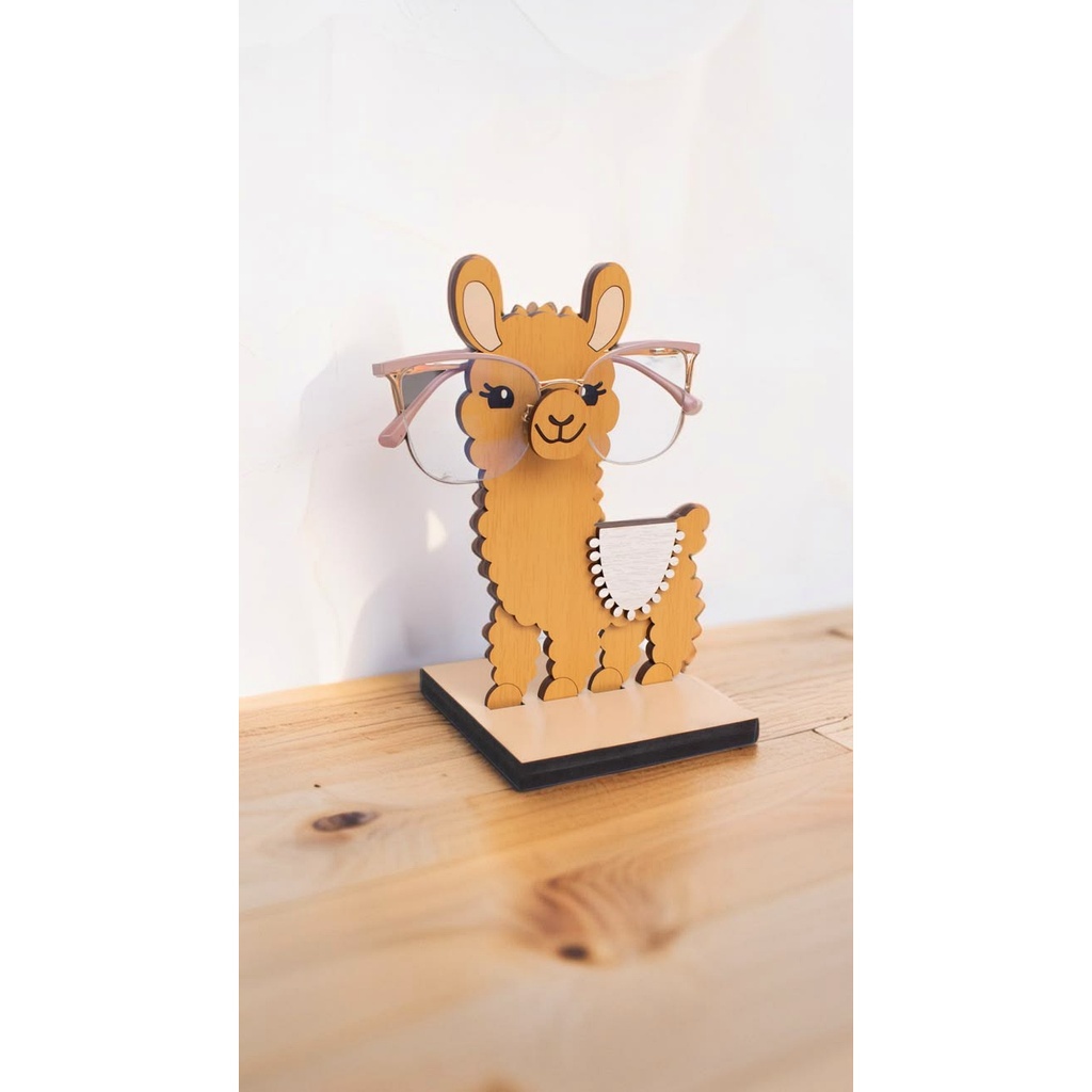 Laser Cut Layered Wooden Llama Desk Companion