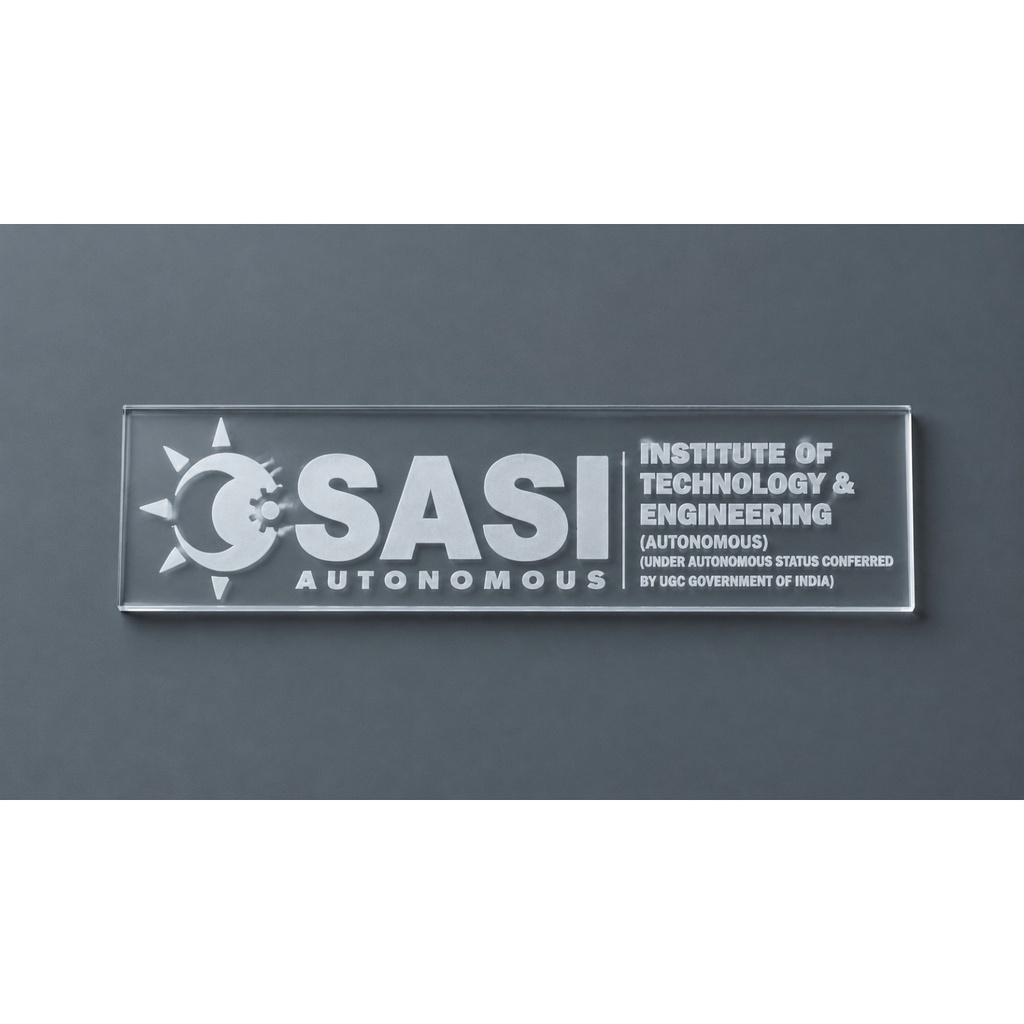 Laser Engraved Acrylic Institutional Desk Nameplate