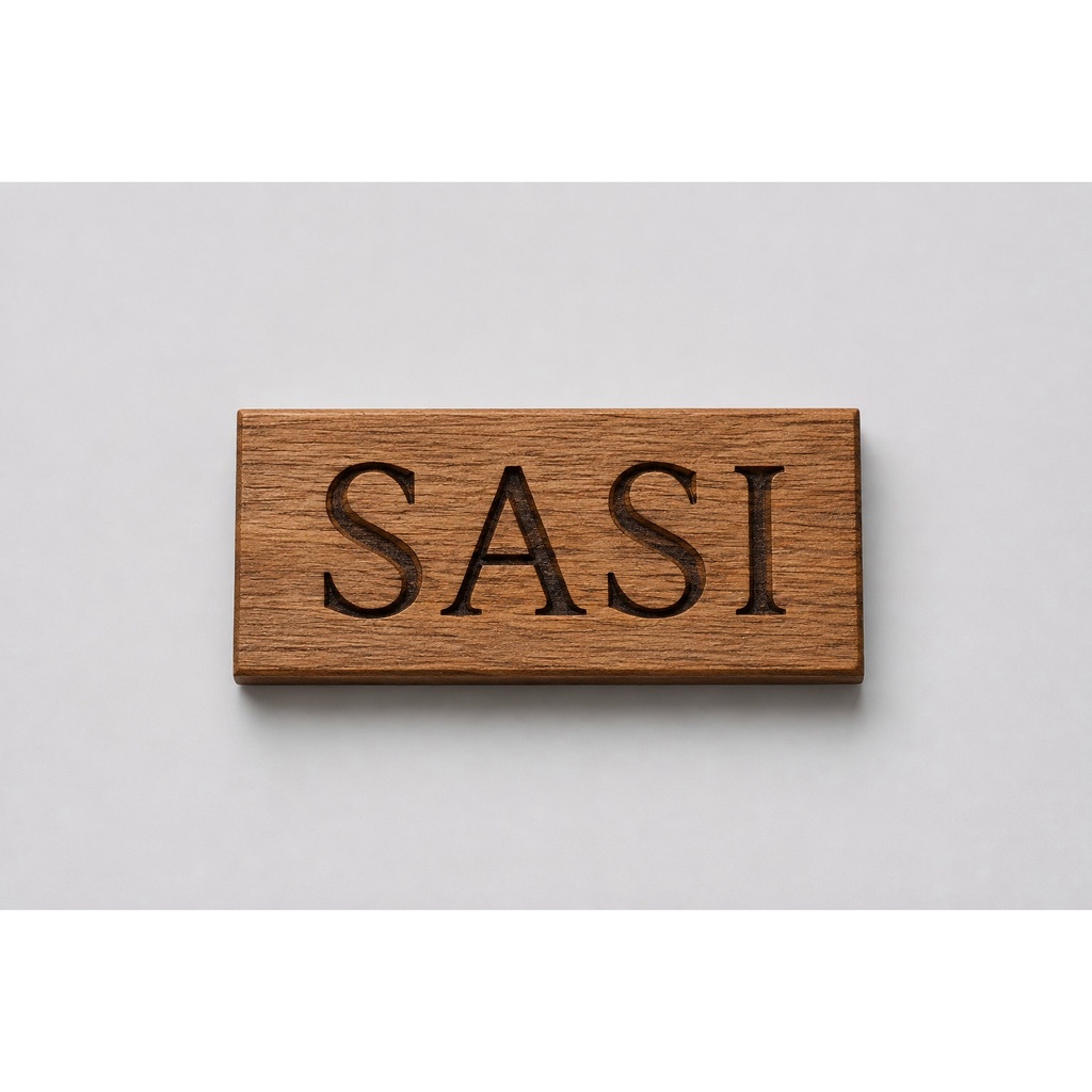 Laser Engraved Hardwood Desk Block Plaque